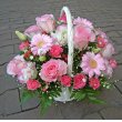 群馬県前橋市花屋ねこじゃらしの花　おまかせアレンジメント・ピンク系